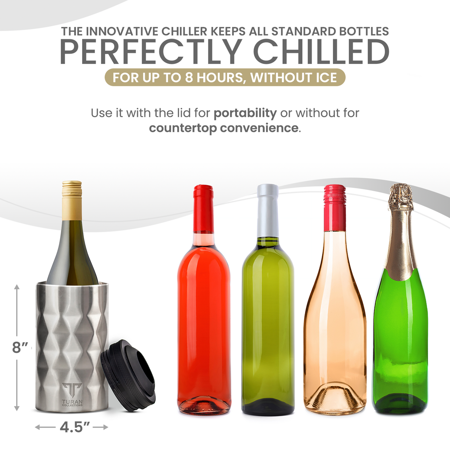 Wine Chiller For Bottles. Keep Your Wine Chilled For Hours Without Ice