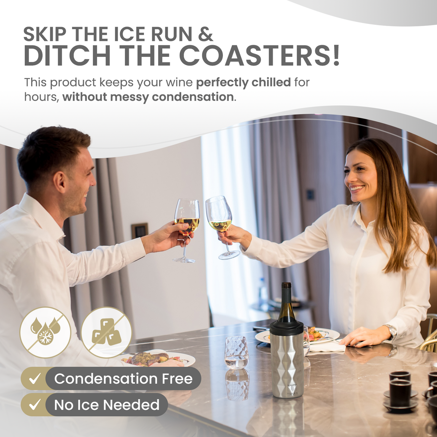 Wine Chiller For Bottles. Keep Your Wine Chilled For Hours Without Ice